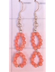 Boucles pierres 8 montees en argent