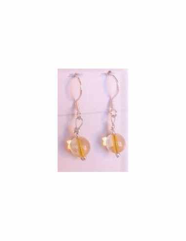 Boucles Citrine 8mm