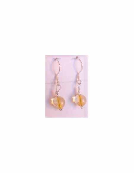 Boucles Citrine 8mm