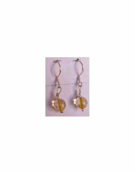 Boucles Citrine 8mm