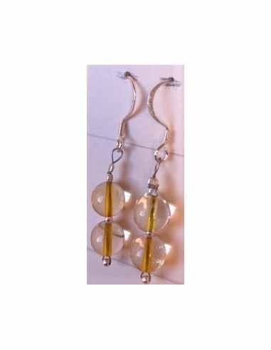 2 Citrines 8mm boucles