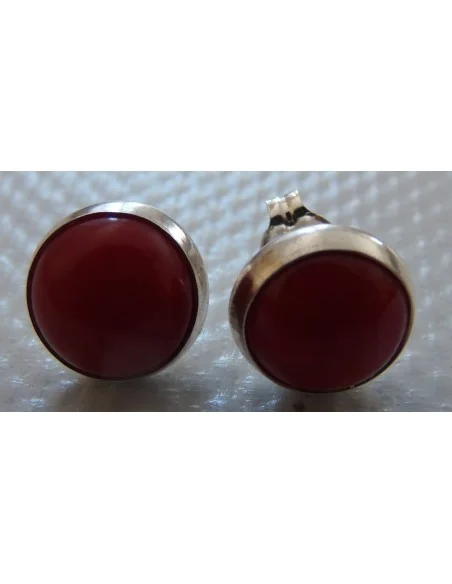Boucles d'oreille en corail rouge Boucles d'oreille en corail rouge