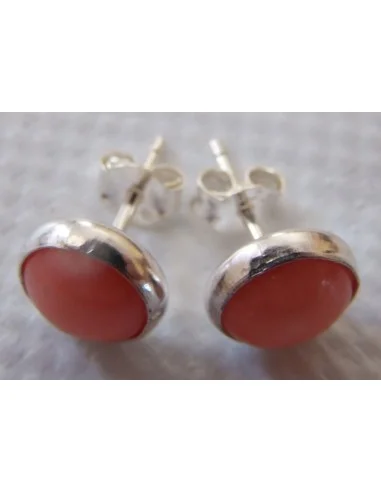 Boucles d'oreille en corail orange