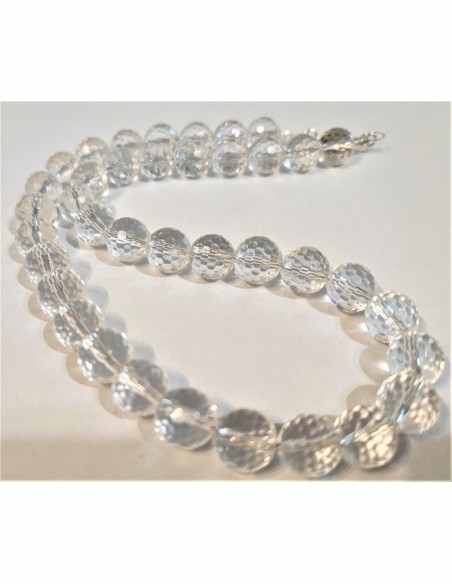 Collier cristal de roche 95mm