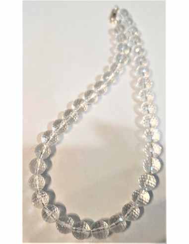 Collier cristal de roche 95mm