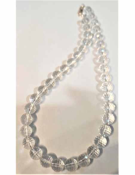 Collier cristal de roche 95mm