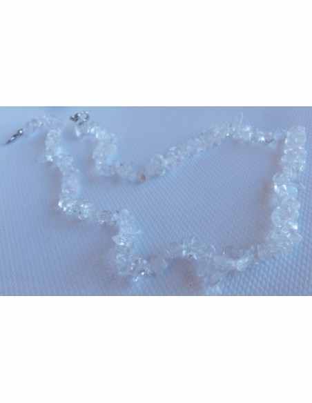 Cristal de roche, Quartz en collier baroque Cristal de roche, Quartz en collier baroque