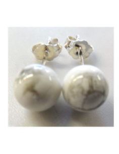 Boucles howlite 6mm pouce