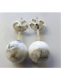 Boucles howlite 6mm pouce 2