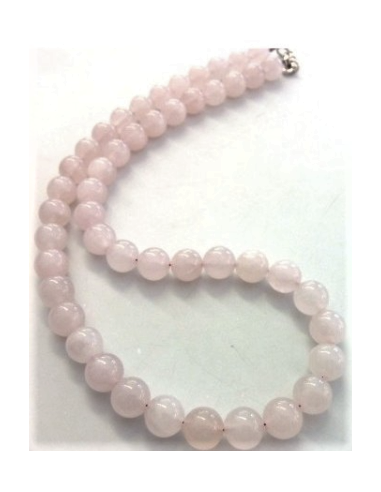 Collier Quartz rose 8mm
