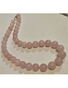 Collier Quartz rose 10mm 2