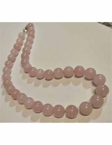 Collier Quartz rose 10mm