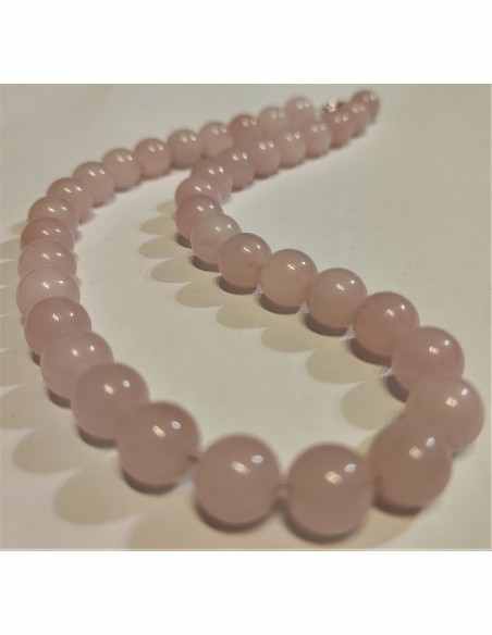 Collier Quartz rose 10mm