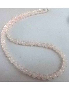 Collier quartz rose 4mm 2
