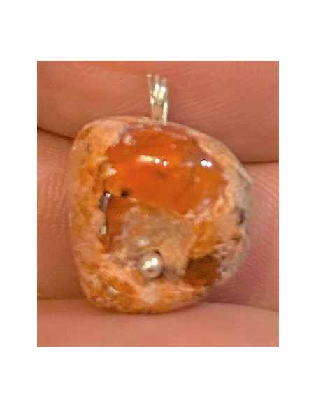 Opale Mexique feu pendentif