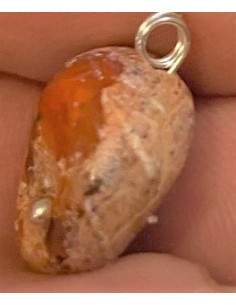 Opale Mexique feu pendentif 2