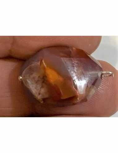 Opale de feu rouge Mexique pendentif