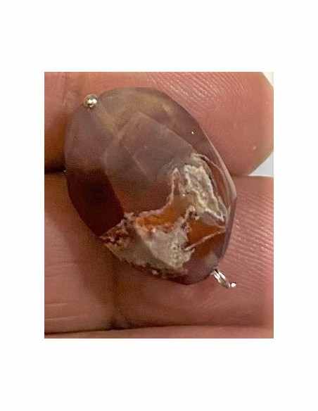 Opale de feu rouge Mexique pendentif