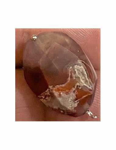 Opale de feu rouge Mexique pendentif