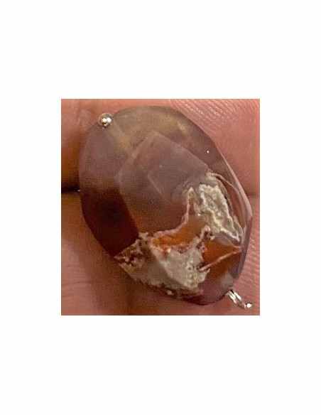 Opale de feu rouge Mexique pendentif