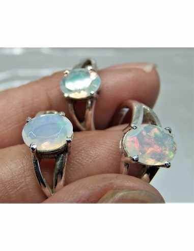 Opale noble Bague argent