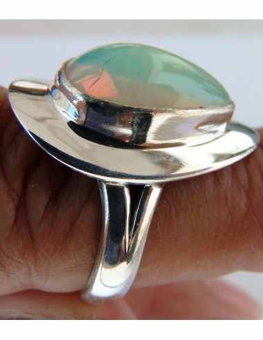 Opale noble bague argent