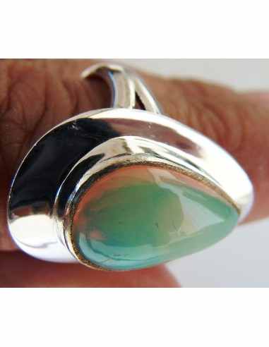 Opale noble bague argent
