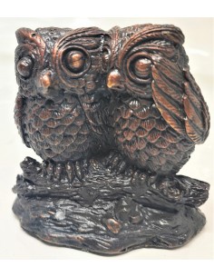Chouette et Hibou en bronze 2
