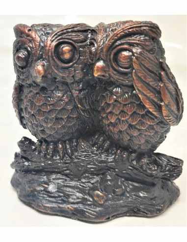 Chouette et Hibou en bronze