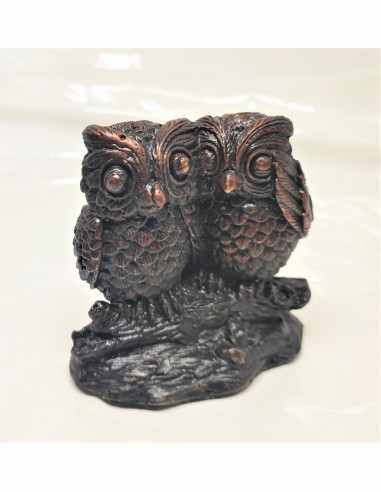 Chouette et Hibou en bronze