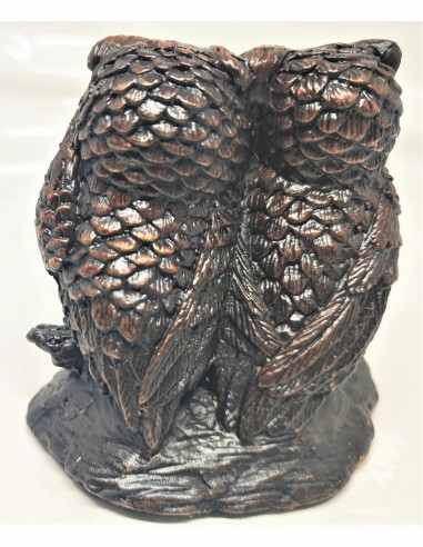 Chouette et Hibou en bronze
