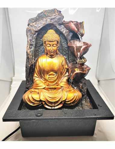 Fontaine bouddha doré