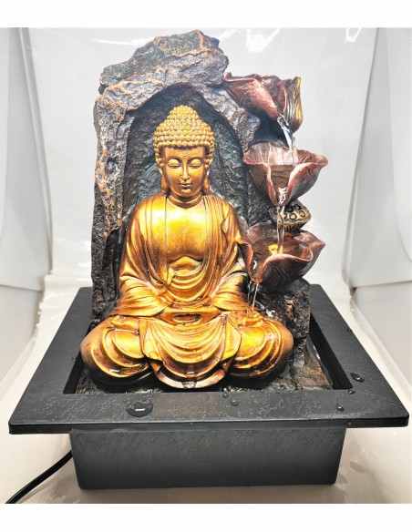 Fontaine bouddha doré