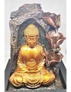 Fontaine bouddha doré