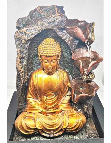 Fontaine bouddha doré