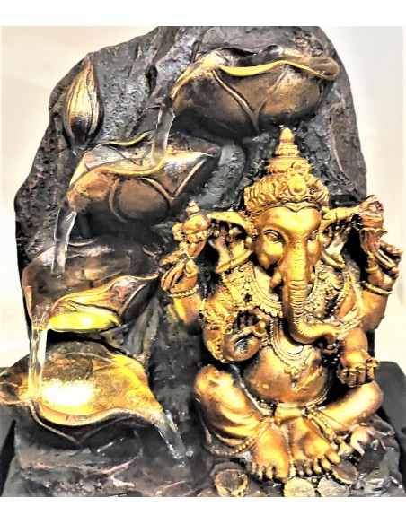 Fontaine ganesha doré