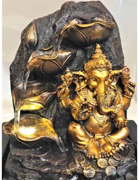 Fontaine ganesha doré