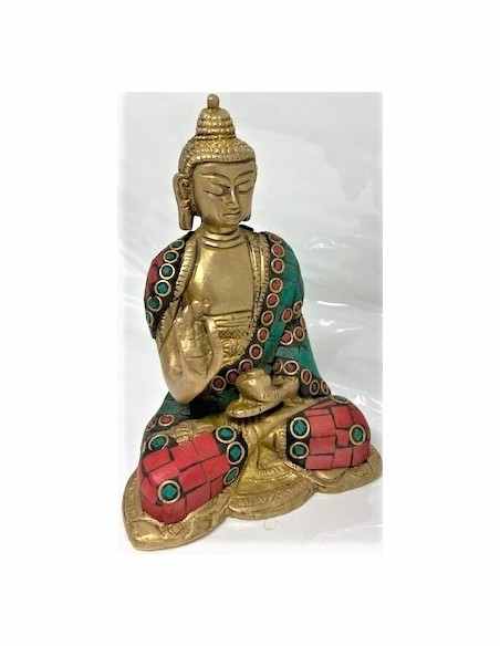 Bouddha du medecin laiton