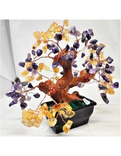 Arbre améthyste et citrine 15cm