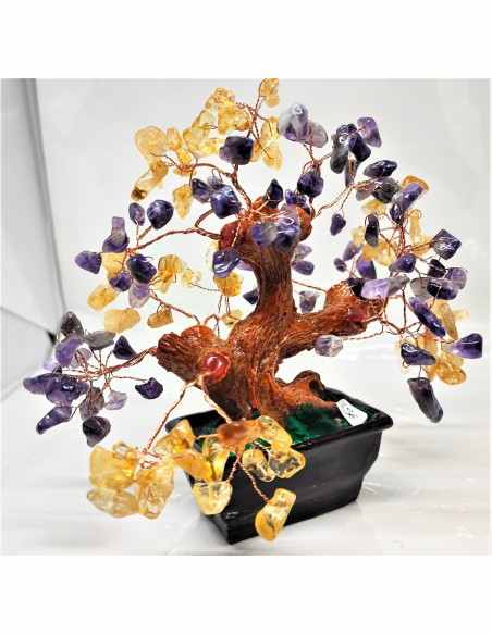 Arbre améthyste et citrine 15cm