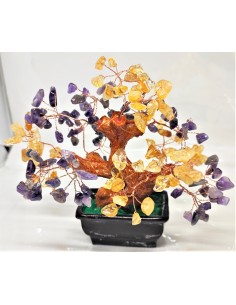 Arbre améthyste et citrine 15cm 2