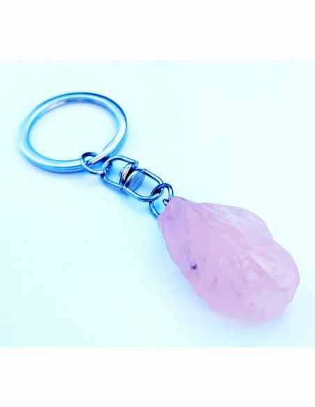 Porte Cles quartz rose