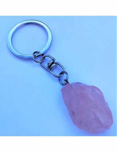 Porte Cles quartz rose