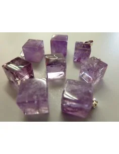 Amethytste en cube pendentif