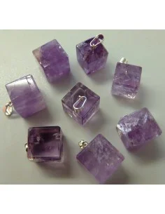 Amethytste en cube pendentif 2