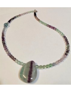 Collier Fluorite 8 et 4mm 2
