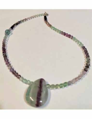 Collier Fluorite 8 et 4mm