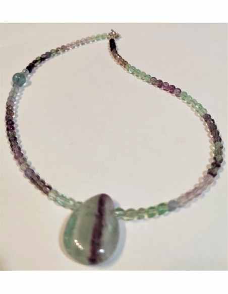 Collier Fluorite 8 et 4mm