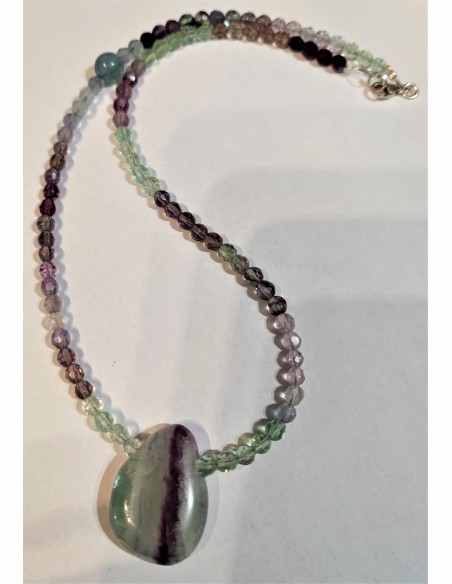 Collier Fluorite 8 et 4mm