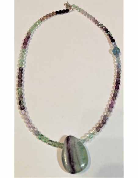 Collier Fluorite 8 et 4mm
